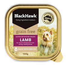 Black Hawk - Wet Food Tray - Adult Dog - GRAIN FREE - Lamb - 9 X 100gm