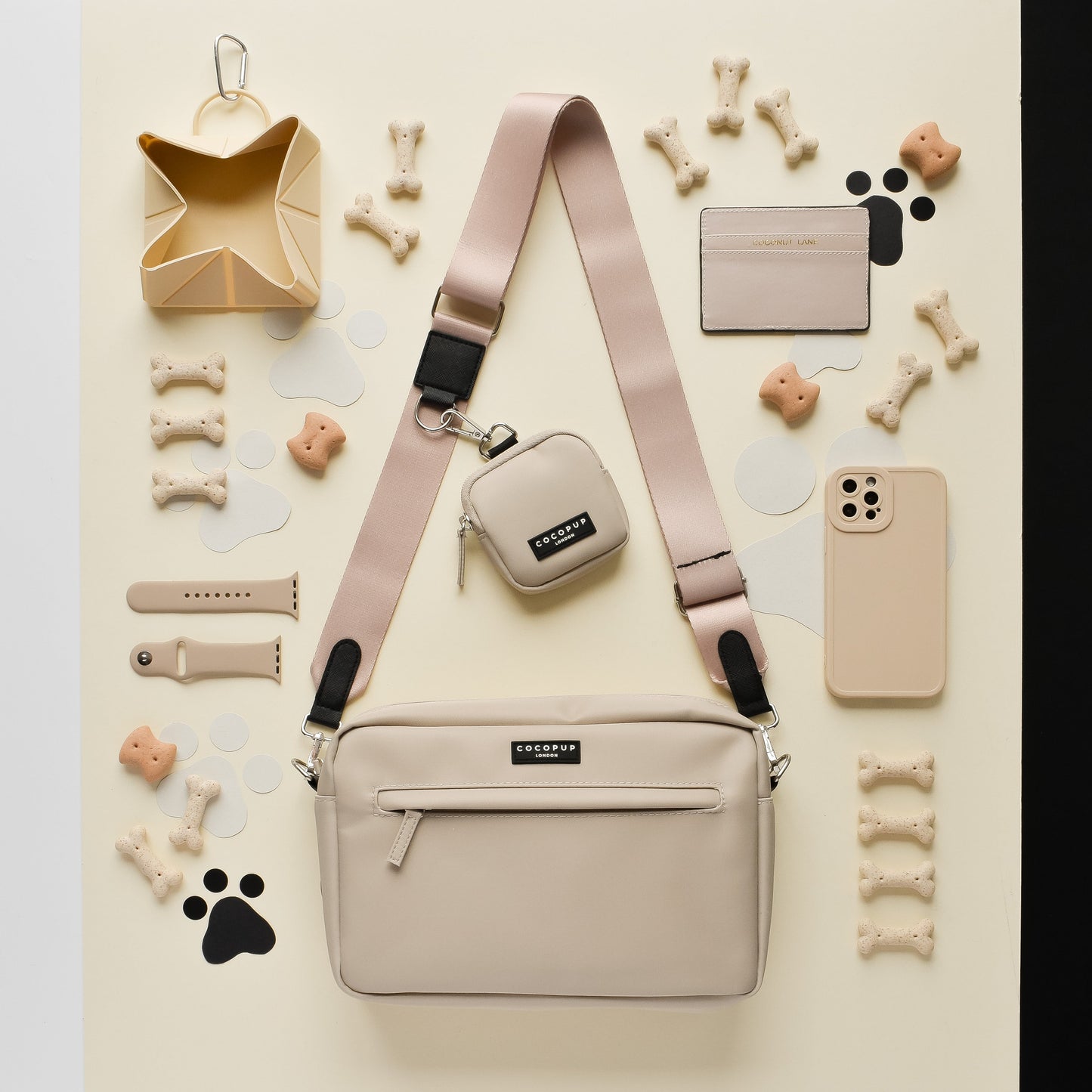 Cocopup London – Dog Walking Bag – Caramel Latte