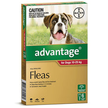 Advantage - Fleas - Dogs 10kg to 25kg (4 x 2.5ml Tubes)