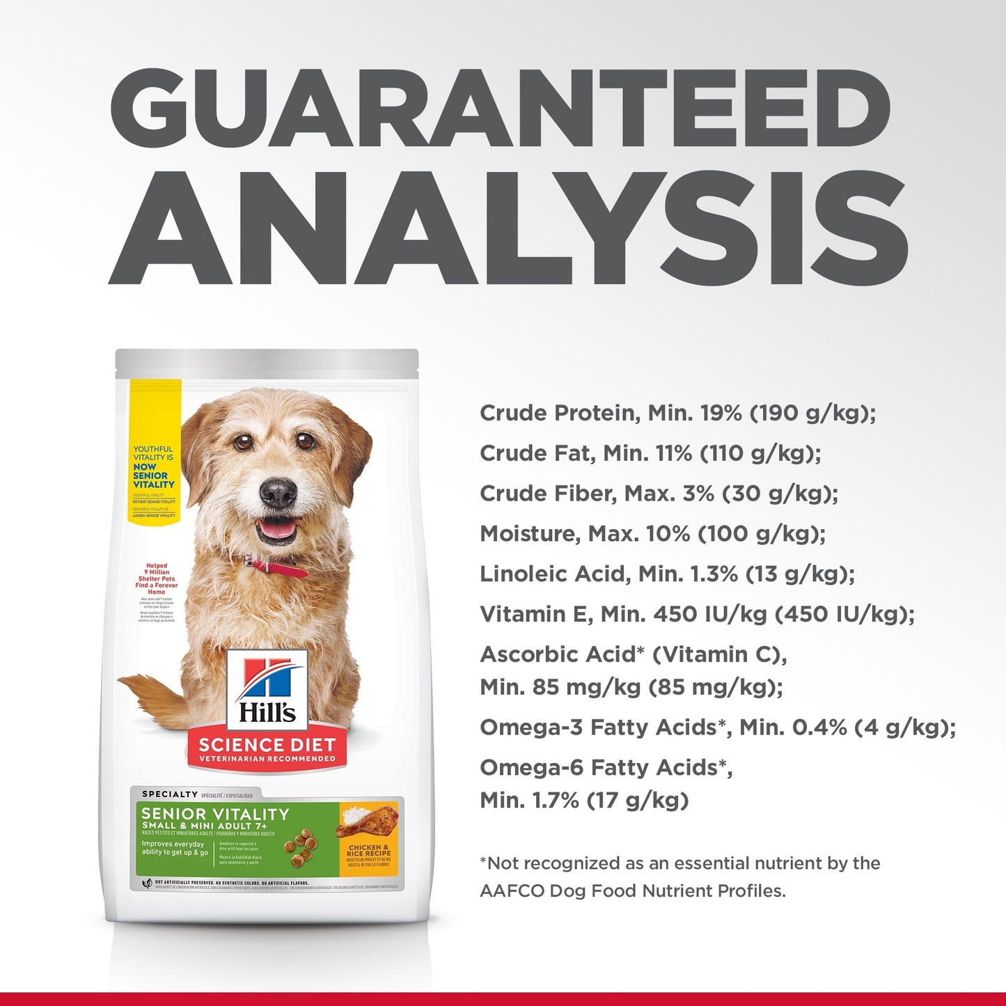 Hill's - Science Diet - Adult Dog Dry Food (7+) - Senior Vitality - Small & Mini - 1.58kg