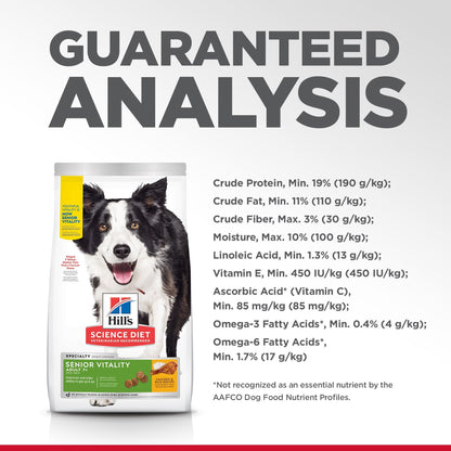 Hill's - Science Diet - Adult Dog (7+) - Senior Vitality - 5.67kg