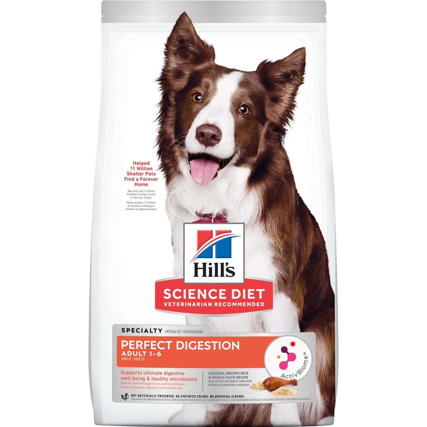 Hill's - Science Diet - Adult Dog Dry Food (1-6) - Perfect Digestion -1.59kg