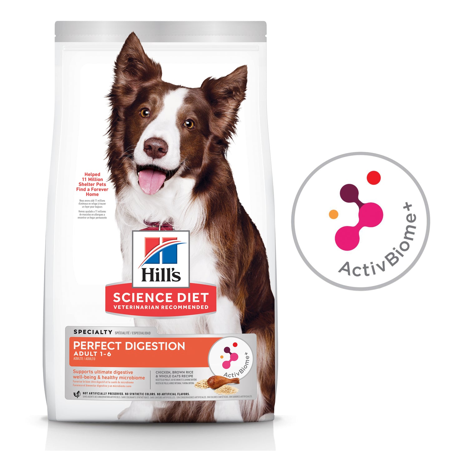 Hill's - Science Diet - Adult Dog Dry Food (1-6) - Perfect Digestion -1.59kg