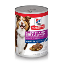 Hill’s - Science Diet - Wet Food Tins - Adult Dog (7+) - Savory Stew with Beef & Vegetables - 12 x 363g