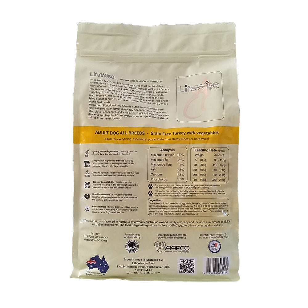 LifeWise – Adult Dog – GRAIN FREE – Turkey