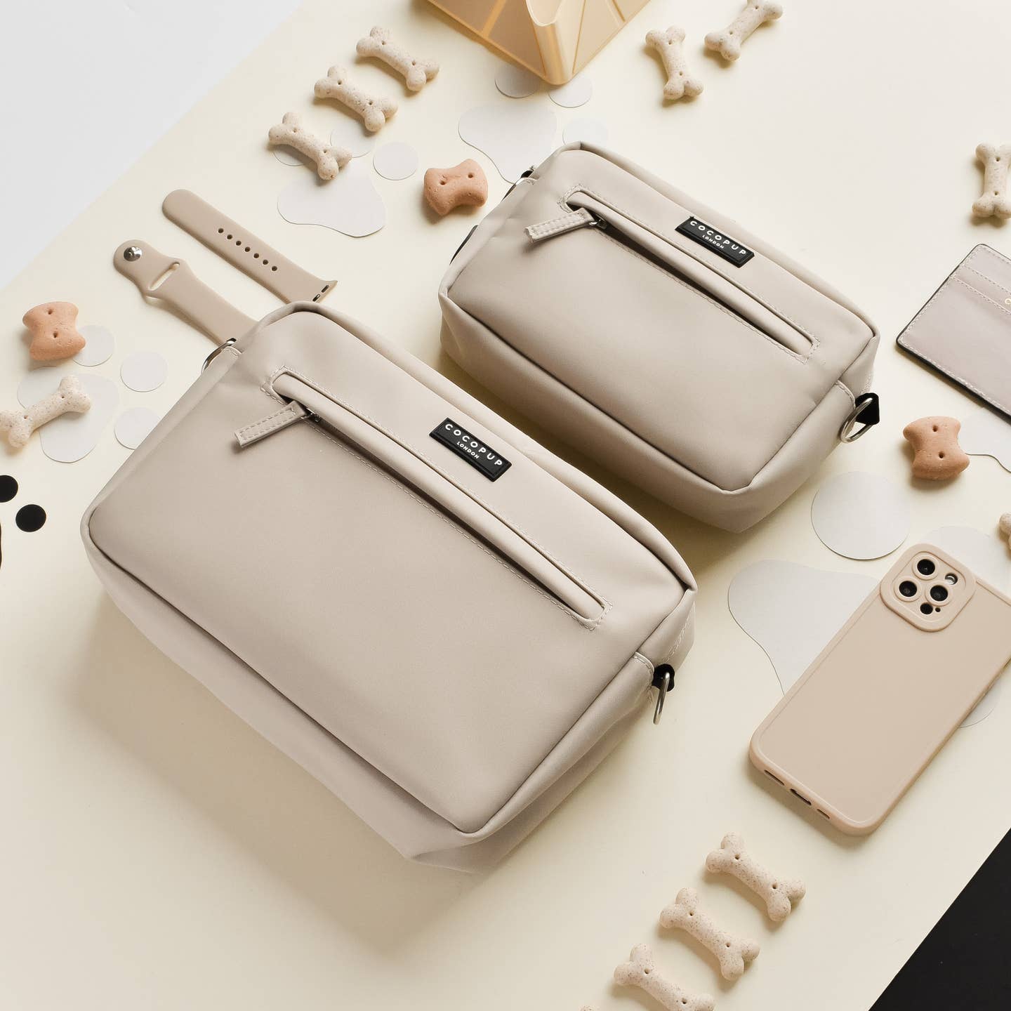 Cocopup London – Dog Walking Bag – Caramel Latte
