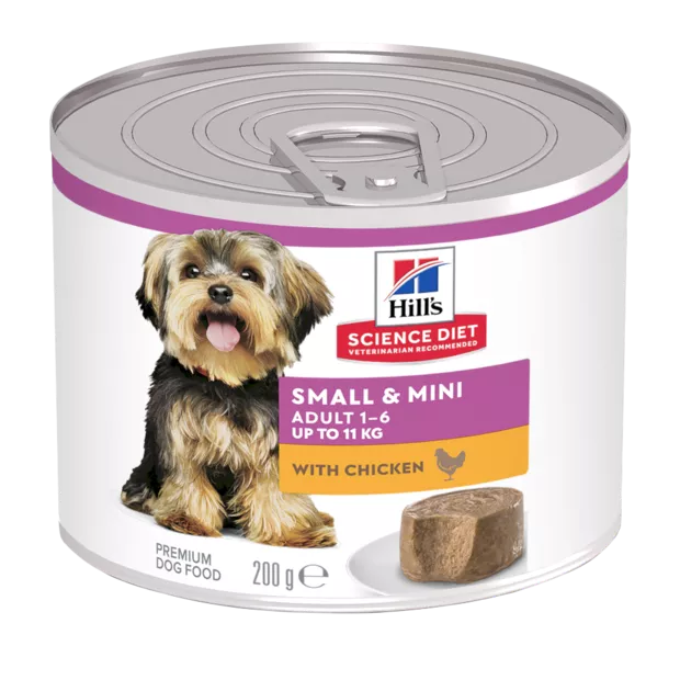 Hill's - Science Diet - Wet Food Tins - Adult Dog - Small & Mini - Chicken - 12 x 200g