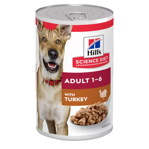 Hill's - Science Diet - Wet Food Tins - Adult Dog (1-6) - Turkey - 12 x 370g