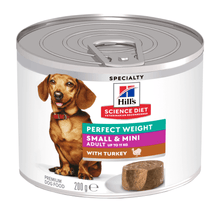 Hill's - Science Diet - Wet Food Tins - Adult Dog - Perfect Weight - Small & Mini - Turkey - 12 x 200g